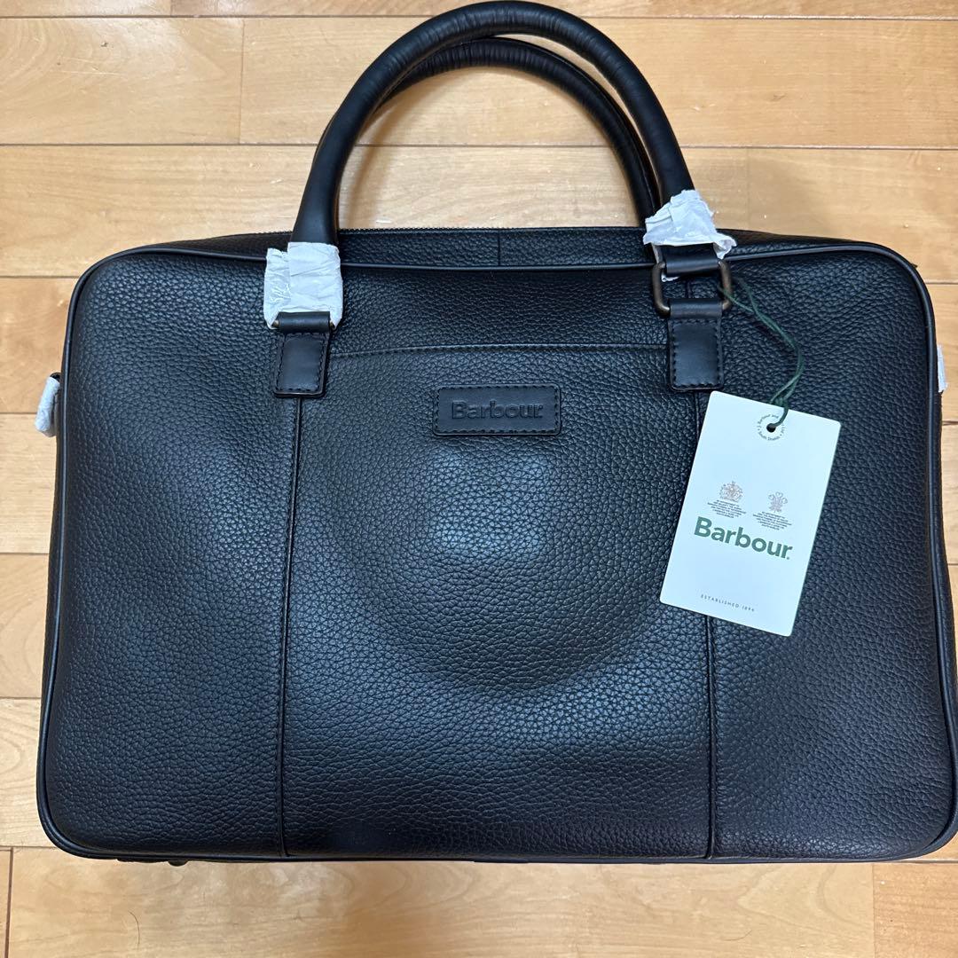 Barbour ビジネスバッグ レザー 本革 黒 Barbour ビジネスバッグ レザー 本革 黒