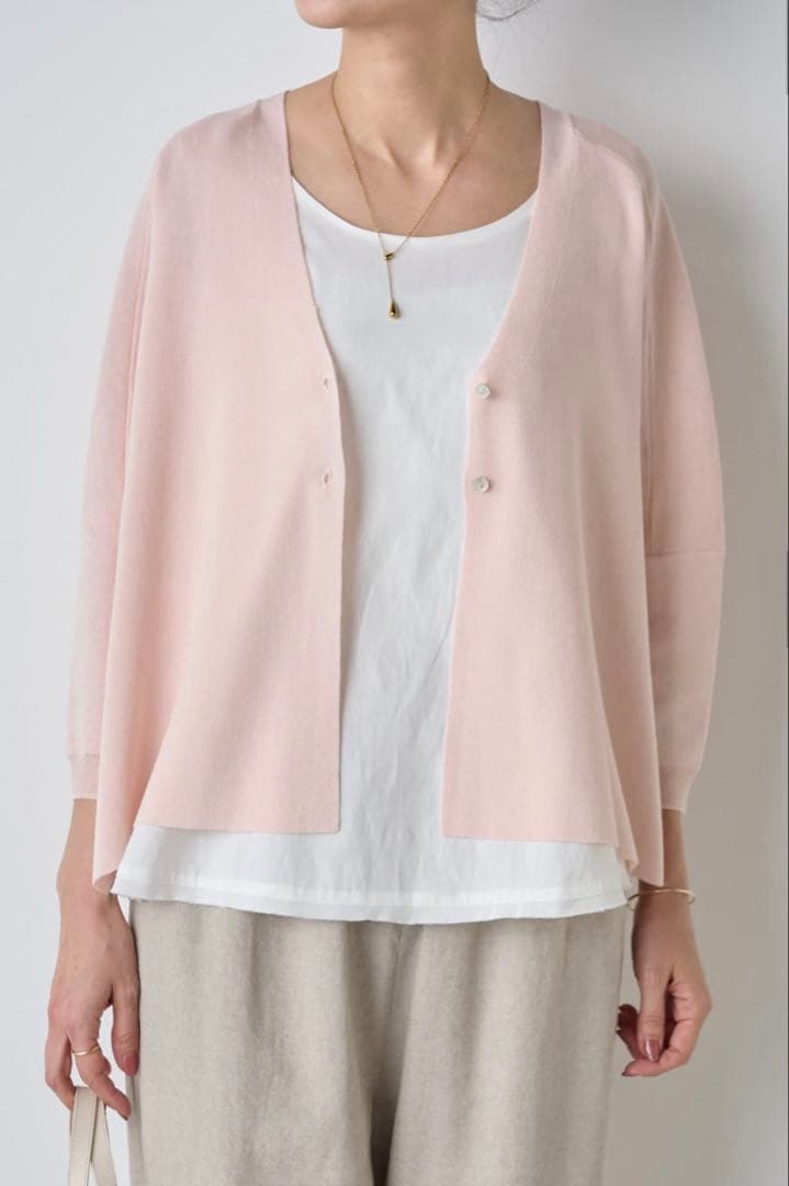 BEARDSLEY/ ビアズリー サラッとカーディガン ピンク F - メルカリ