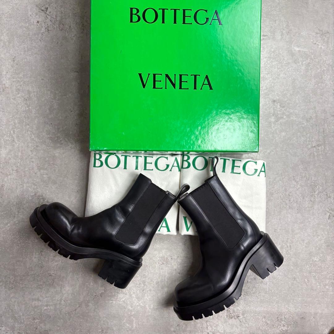 ボッテガヴェネタ ラグブーツ サイドゴア 厚底 チャンキーヒール