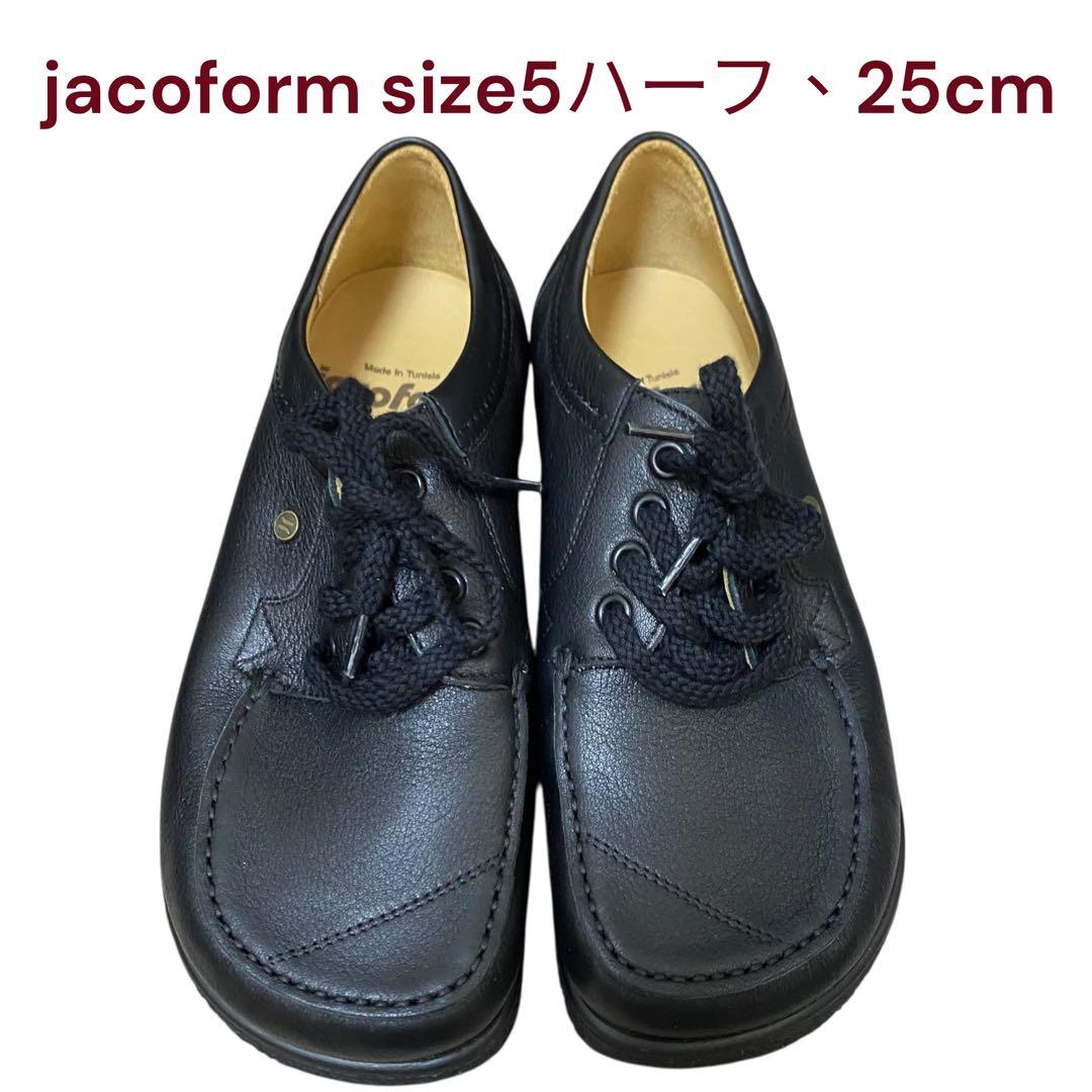 未使用 jacoform ヤコフォーム 革靴 レースアップシューズ ブラック