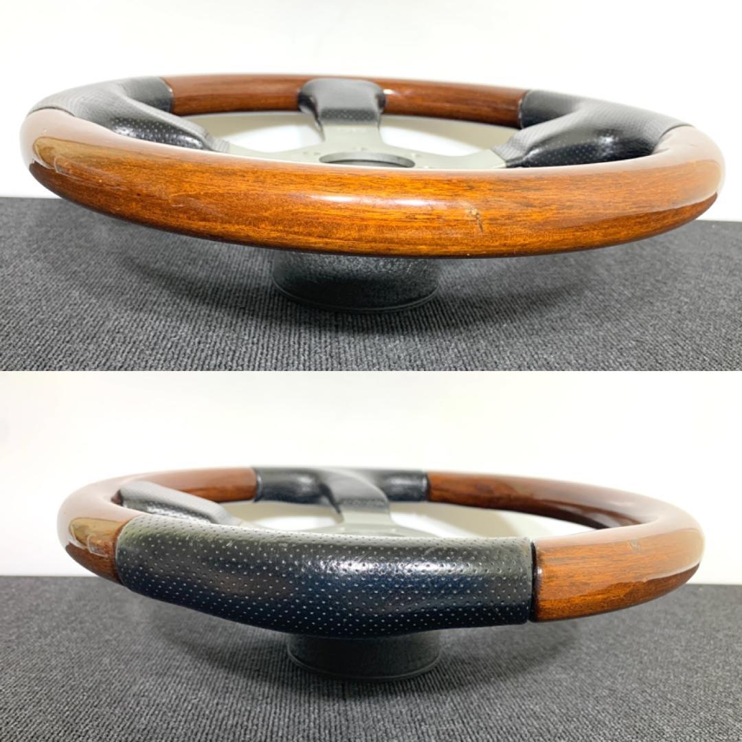 モモ ファイター ホーンボタン＆リング付 レザー＆ウッド 旧車 希少 廃