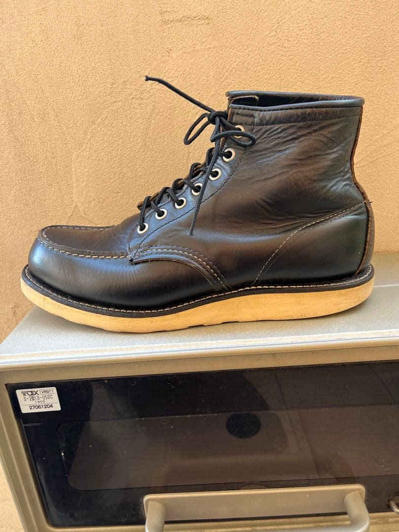 【茶芯/四角犬タグ】RED WING 8179 ブラック 8.5E 26.5cm