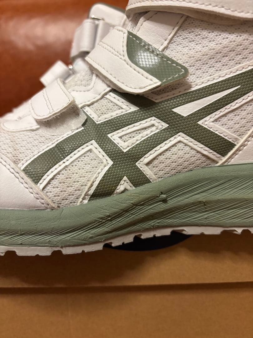asics WINJOG DP216 安全靴 25.5cm ホワイト/グリーン