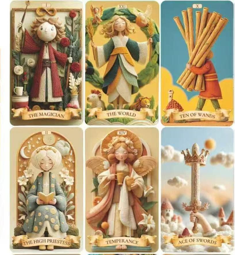 正規品タロットカード】可愛い粘土細工で世界観を表現✨クレイアート