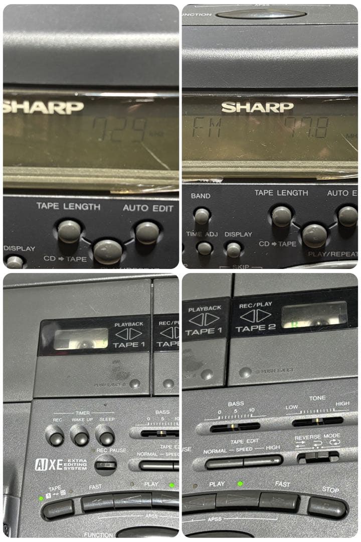 レトロ CD ダブル ラジカセ QT-C700 SHARP - メルカリ