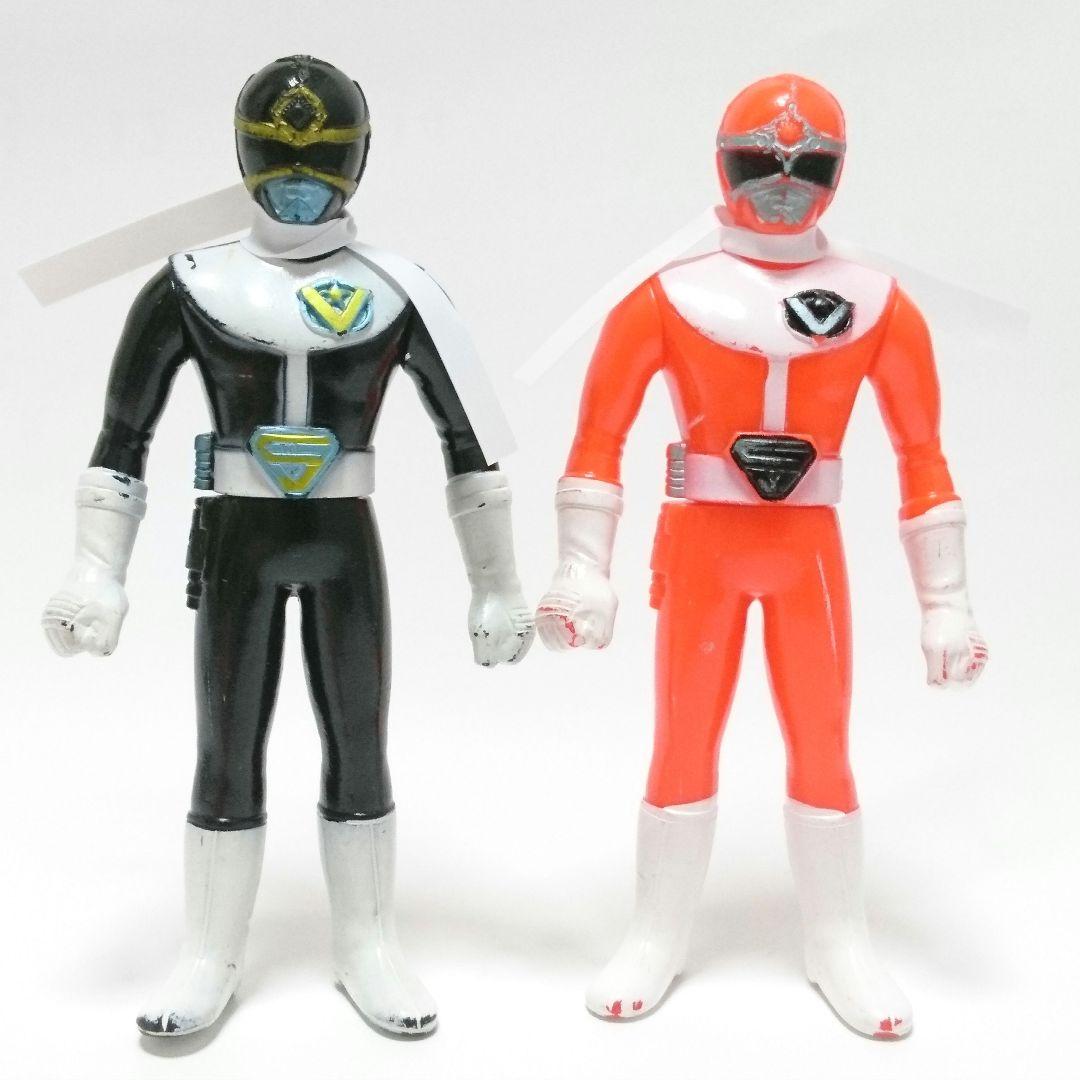 当時物ポピー 大戦隊ゴーグルファイブ ソフビ人形5体セット昭和レトロ