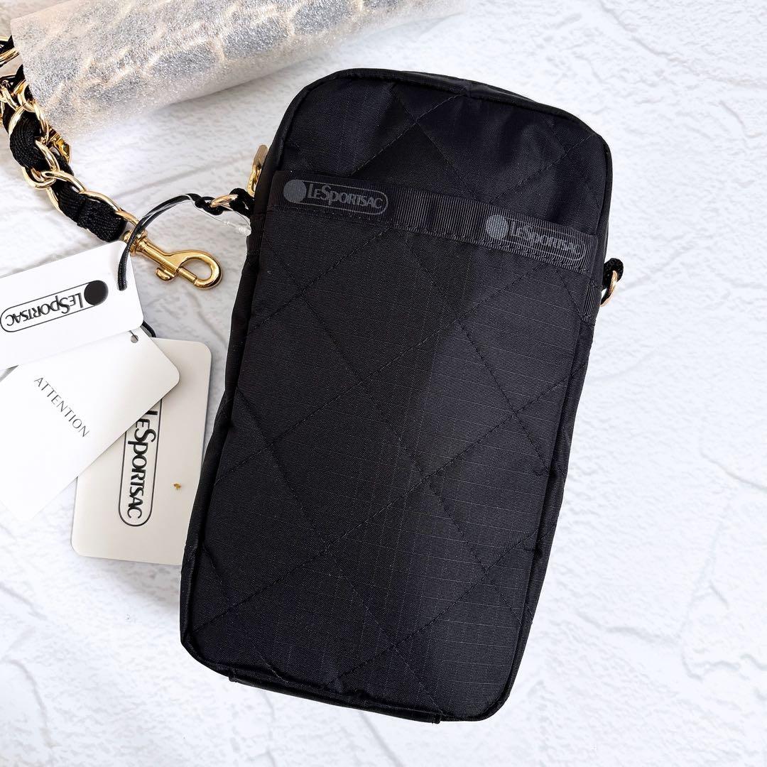 《新品》レスポートサック CHAIN MINI PHONE CRSBDY 黒