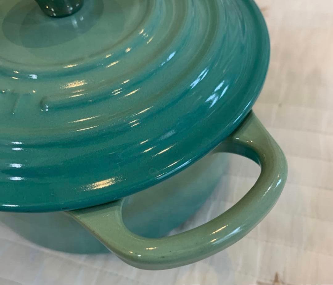 ル・クルーゼ ココットロンド 14cm クールミント 離乳食 小鍋 インテリア