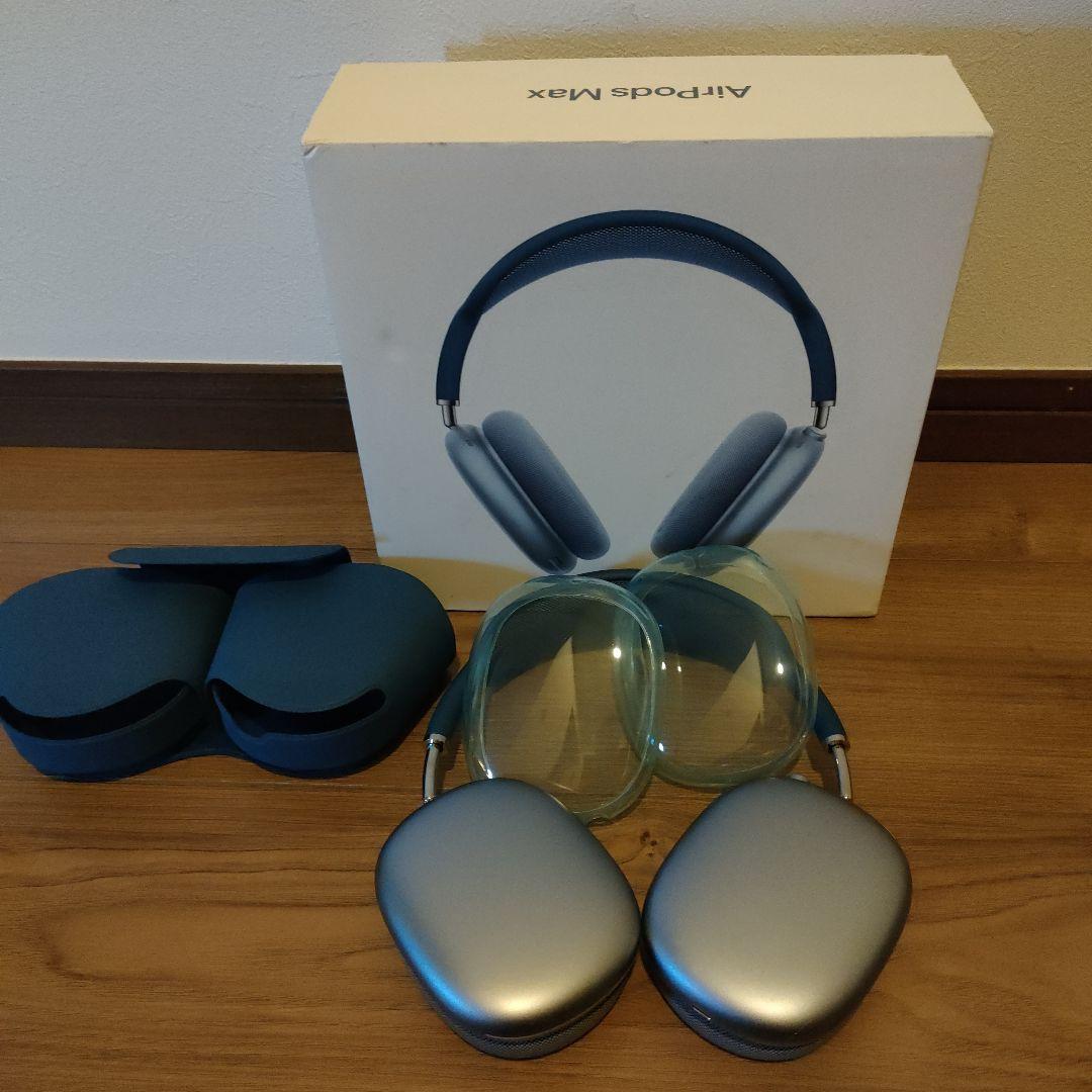 値下げ✨️正規品✨️AirPods Max ブルー 箱、ケーブル、カバー付 2026年最新】airpods max ブルーの人気アイテム - メルカリ