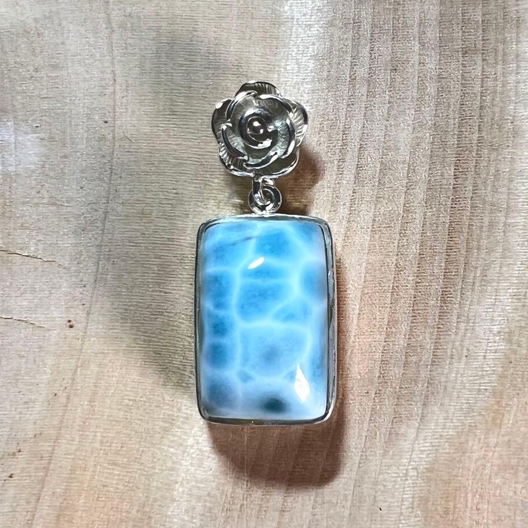 高品質 ラリマー ペンダント ネックレス silver925 3-4 - メルカリ