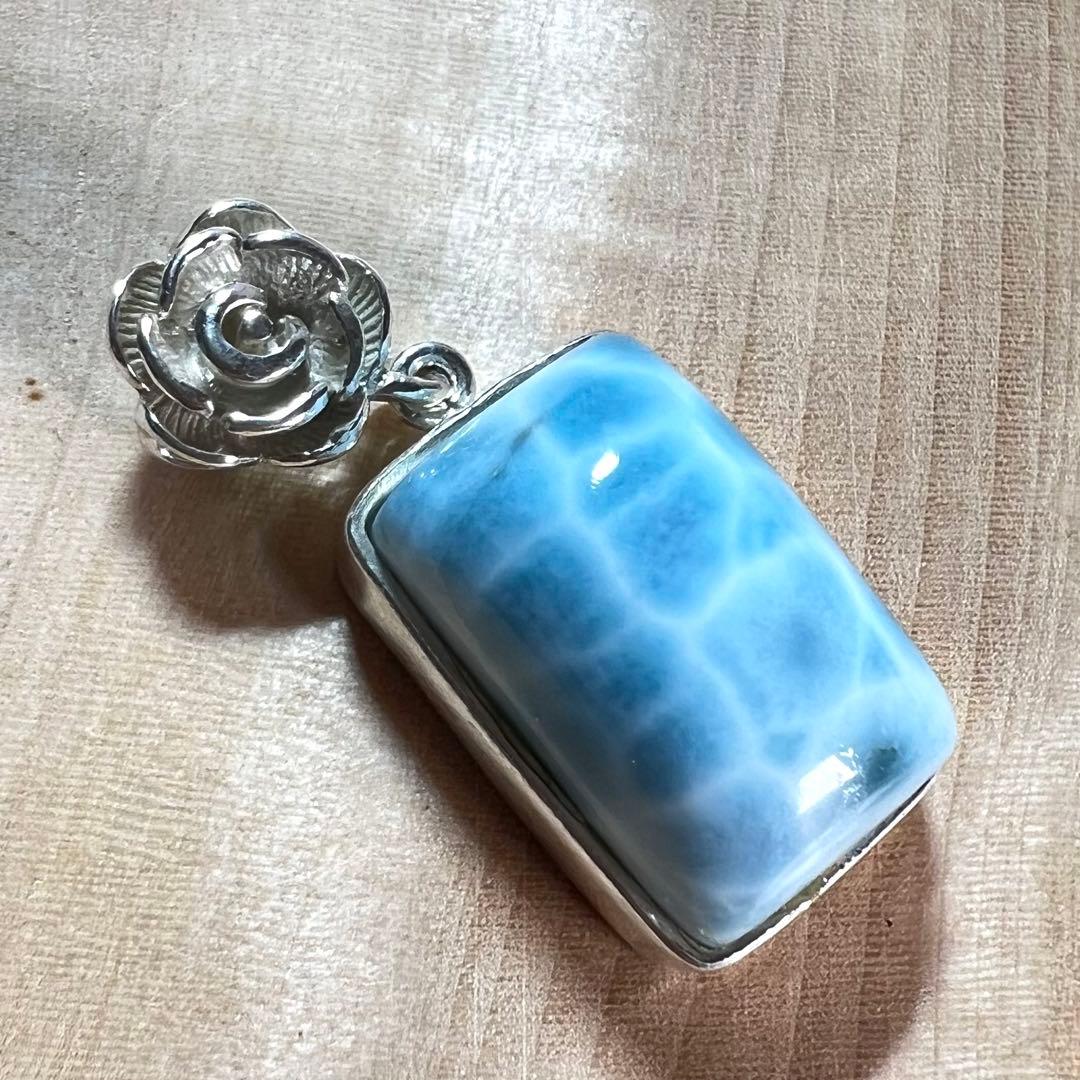 高品質 ラリマー ペンダント ネックレス silver925 3-4 - メルカリ