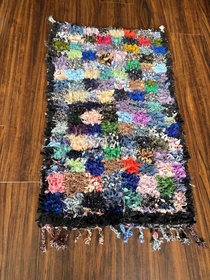 ピ*ピ様 モロッコ　ボシャルウィット ラグ　ハンドメイド カーペット ヴィンテー モロッコ ラグヴィンテージボシャルウィット×ウール | 旅のカケラ