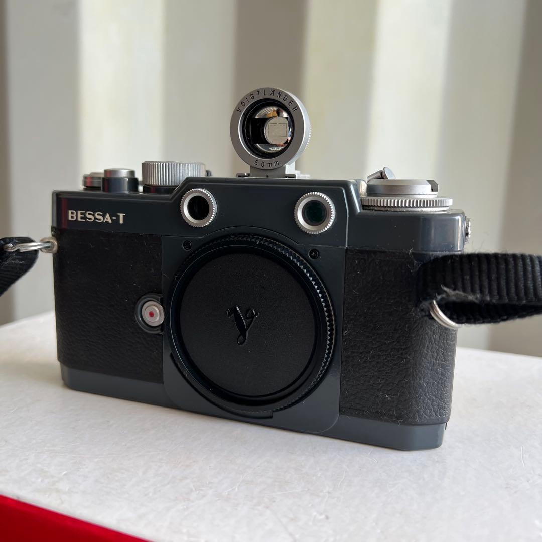 B23激安早い者勝ち ✨　フォクトレンダー BESSA-T フィルムカメラ✨ Voigtlander BESSA-T ブラックボディ グリップ,元箱付