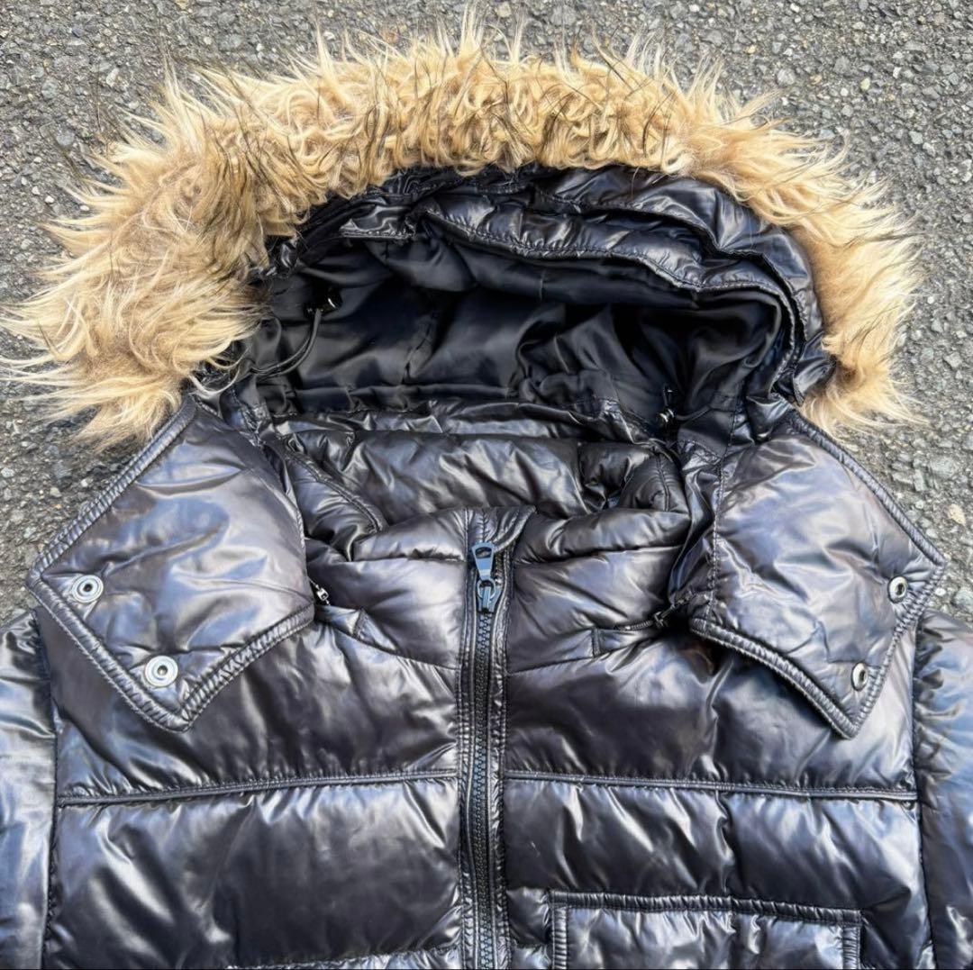old uniqlo ファーダウンジャケット 平成 お兄系 y2k 光沢 - メルカリ