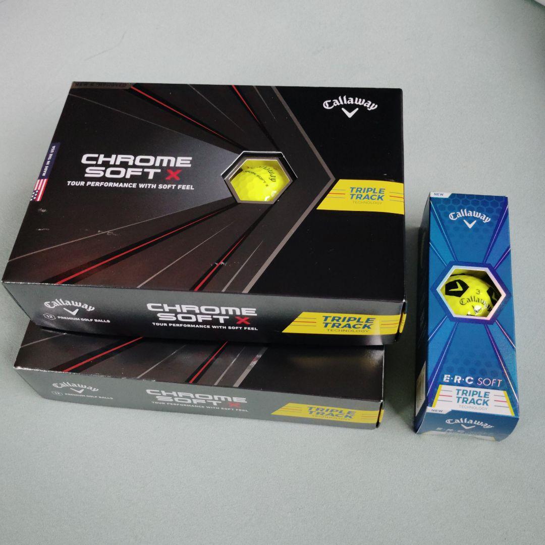 キャロウェイ　クロムソフトX　イエロー　2ダース+1スリーブ　未使用品 Callaway（キャロウェイ） 日本正規品 CHROME SOFT(クロムソフト