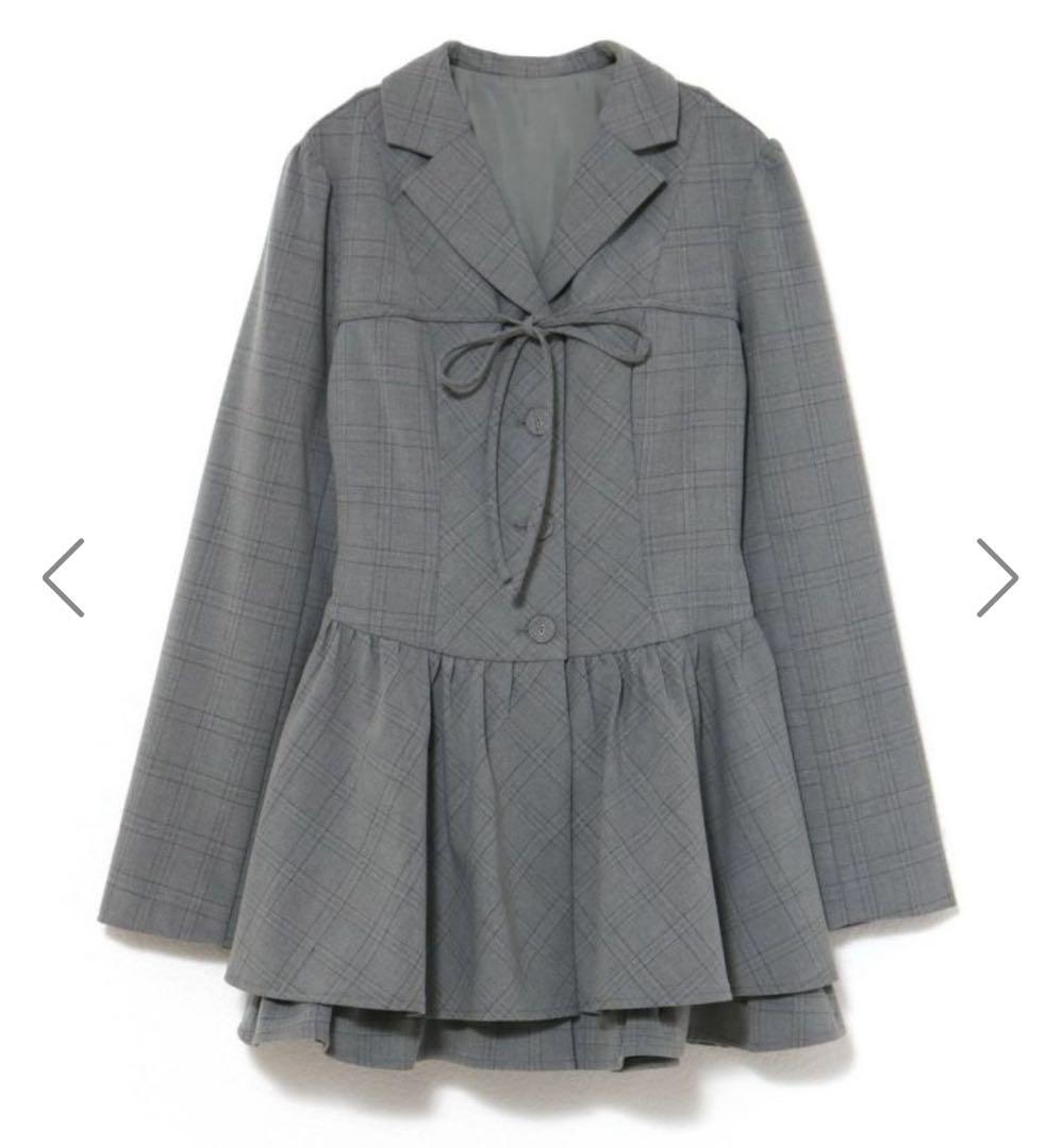 bubbles ジャケットワンピース S グレー