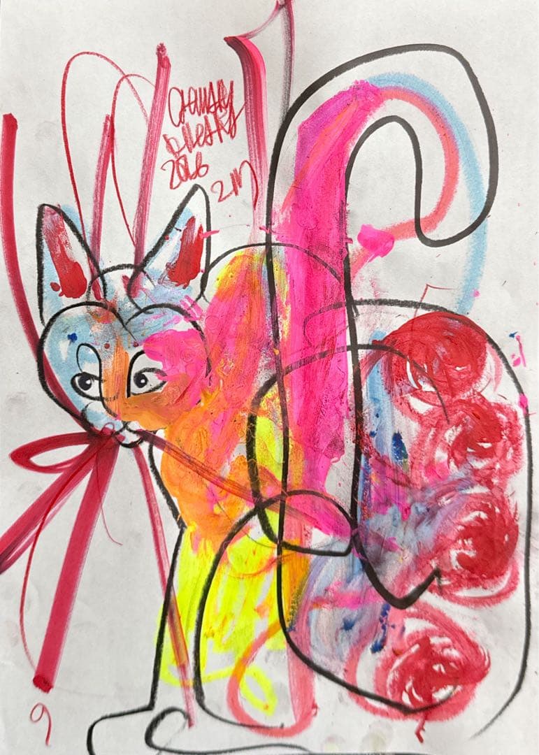 木原千春5分間ドローイング/CATエスキース9 - メルカリ