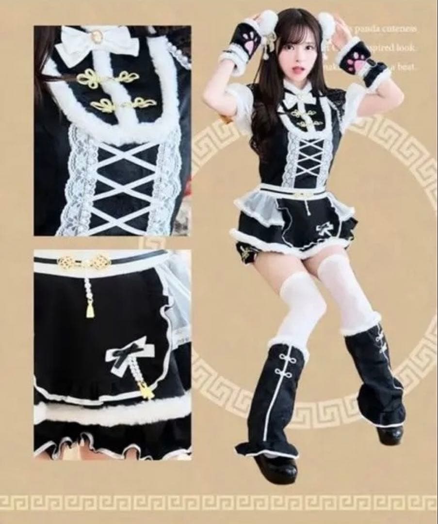 未使用新品】プリュム パンダ チャイナ 黒【Malymoon/マリームーン