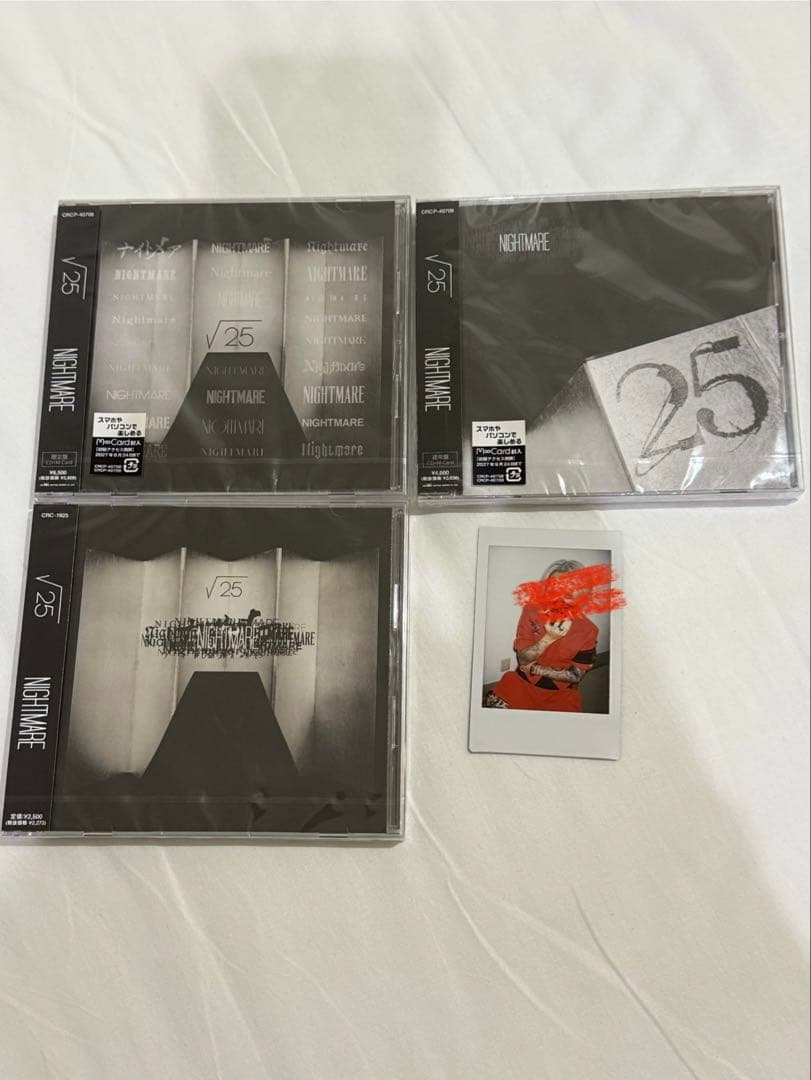 √25 未開封CD3枚セット 柩チェキ付き NIGHTMARE ナイトメア ナイトメア NIGHTMARE 柩 サイン チェキ - メルカリ
