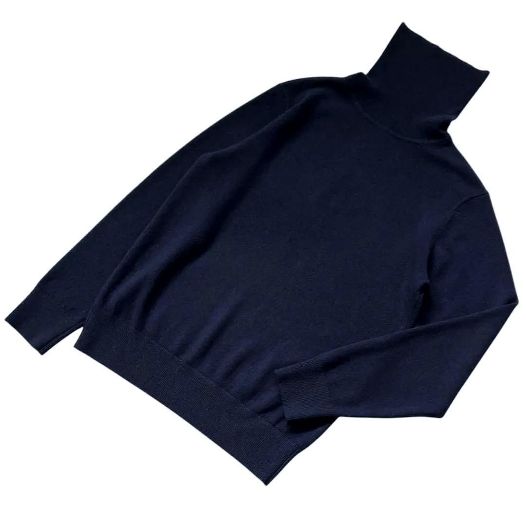 ユニクロ メンズ カシミヤタートルネックセーター ネイビー XS - メルカリ