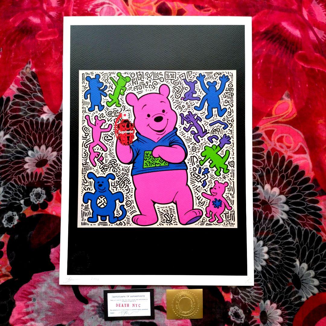 death nyc 世界限定100枚 プーさん キースヘリング - メルカリ