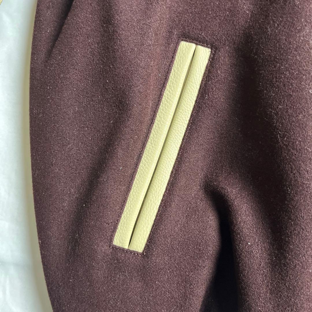OLD UNIQLO レザー切り替えスタジャン 牛革 XLサイズ ボルドー - メルカリ