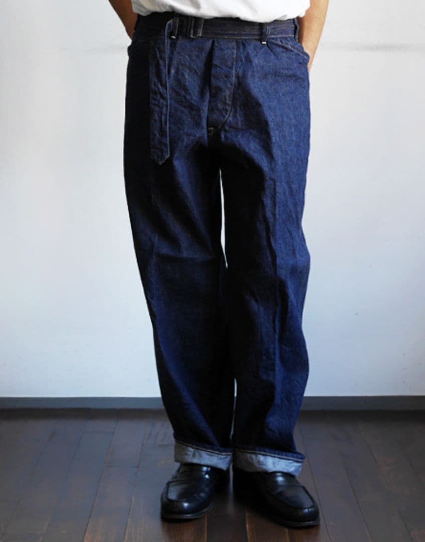 comoli ベルテッドデニム サイズ2 COMOLI - COMOLI ベルテッドデニム ブラック サイズ2の通販 by tom's