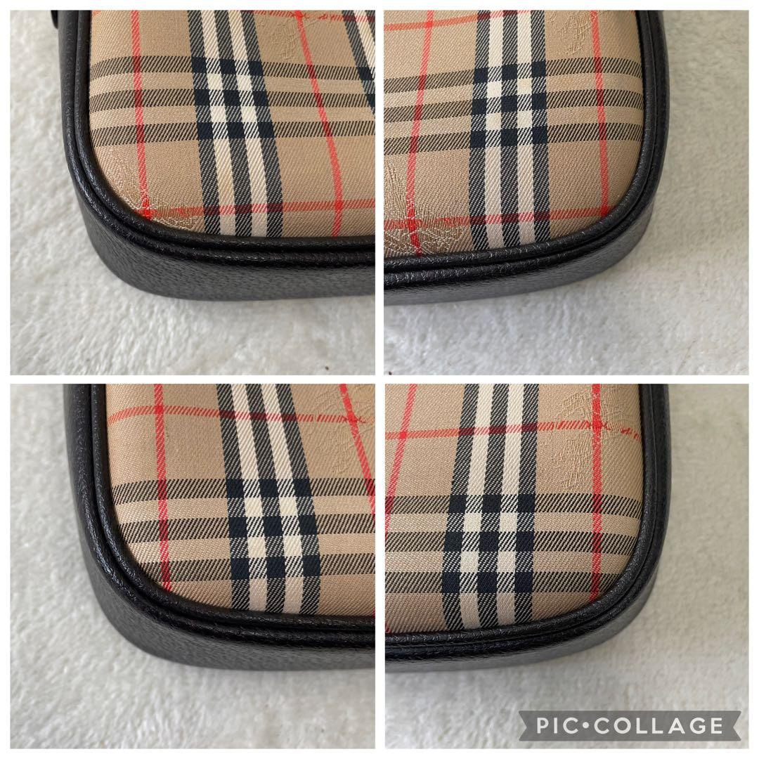 極美品】 バーバリー 2way ショルダーバッグ ノバチェック シャドー