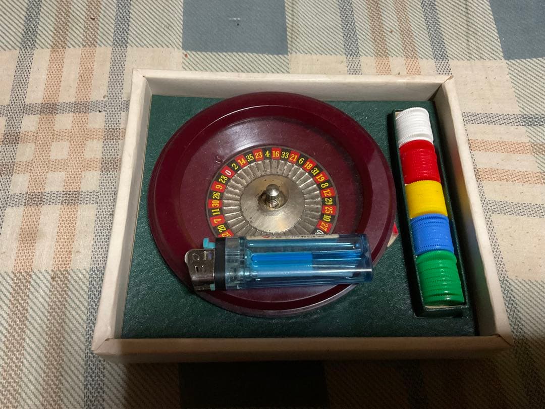 ルーレットゲーム 玩具のはなやま製。昭和レトロ。【箱破れ有り、予備