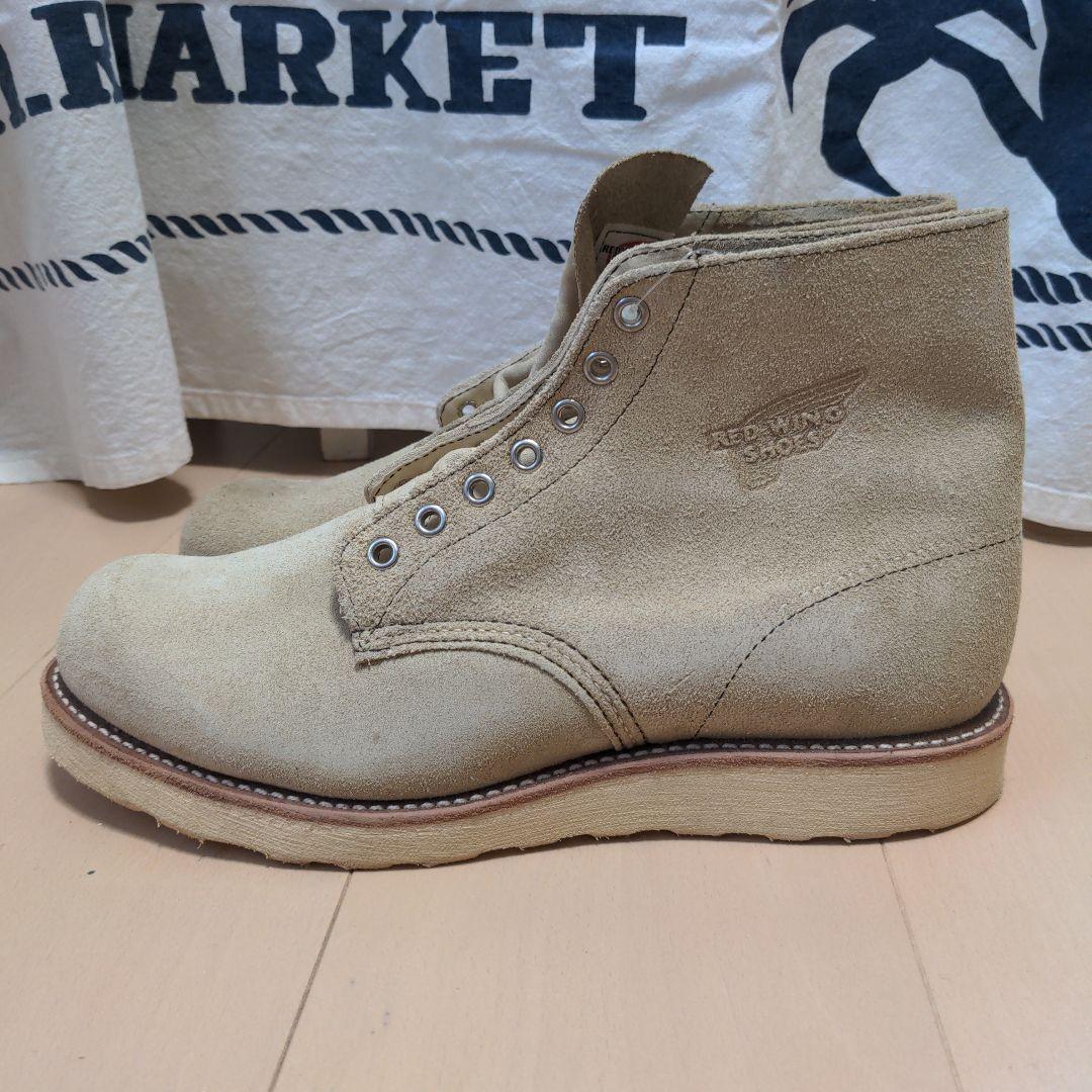 未使用廃盤レッドウィング8167ベージュ スエードプレーントゥUS9E