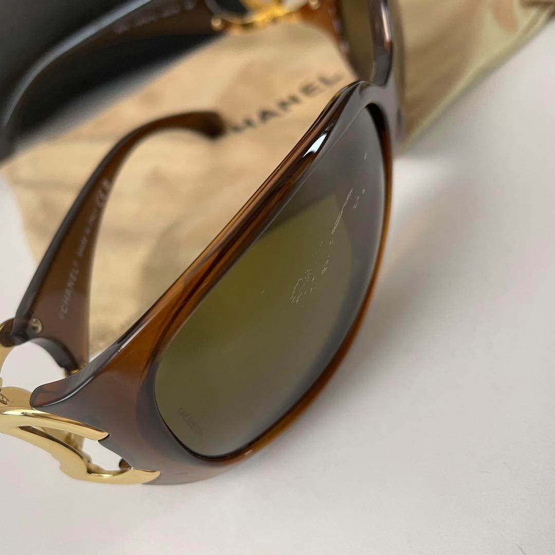 CHANEL サングラス ココマーク 6014 c.879 ブラウン ケース付き - メルカリ