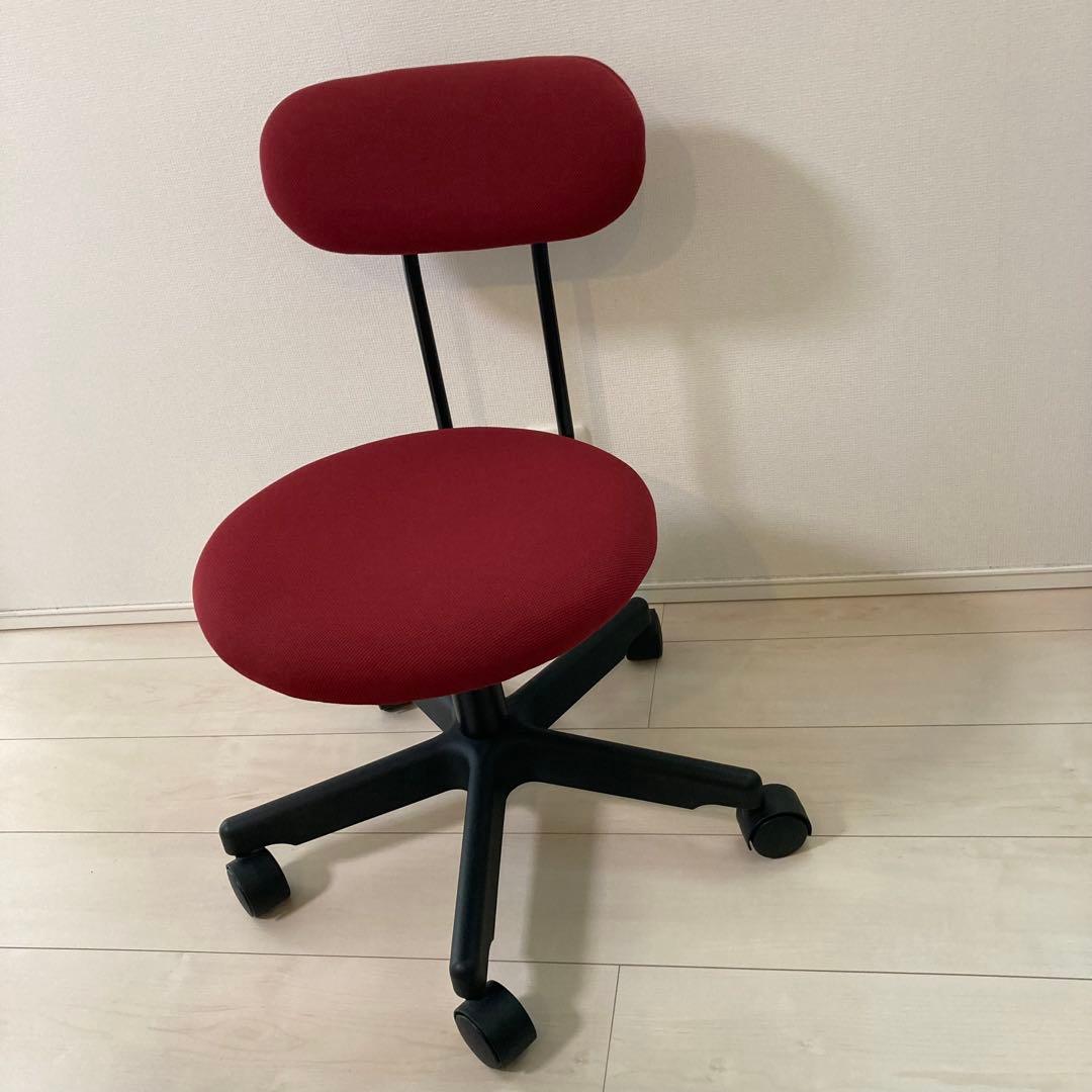 無印良品 ワーキングチェア・ガススプリング昇降式（赤） - メルカリ