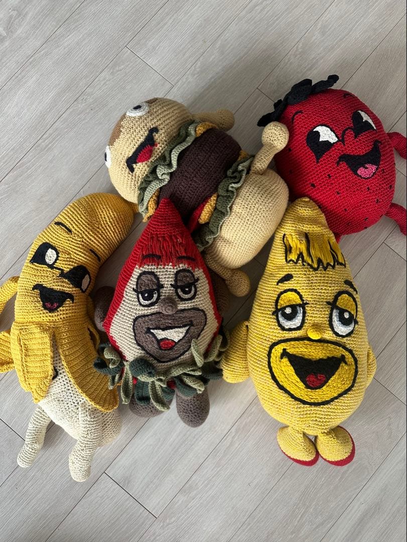 あちゃちゅむムチャチャぬいぐるみセットkeikiii編みぐるみ　ヴィンテージ AHCAHCUM.muchacha - あちゃちゅむムチャチャぬいぐるみ編みぐるみ