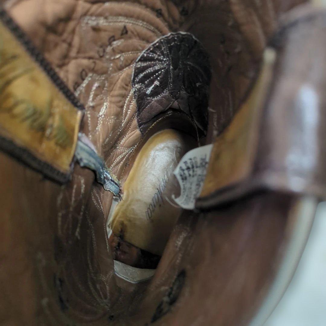 Montana バタフライ ウエスタンブーツ 本革 羊革 メキシコ製 US6の通販