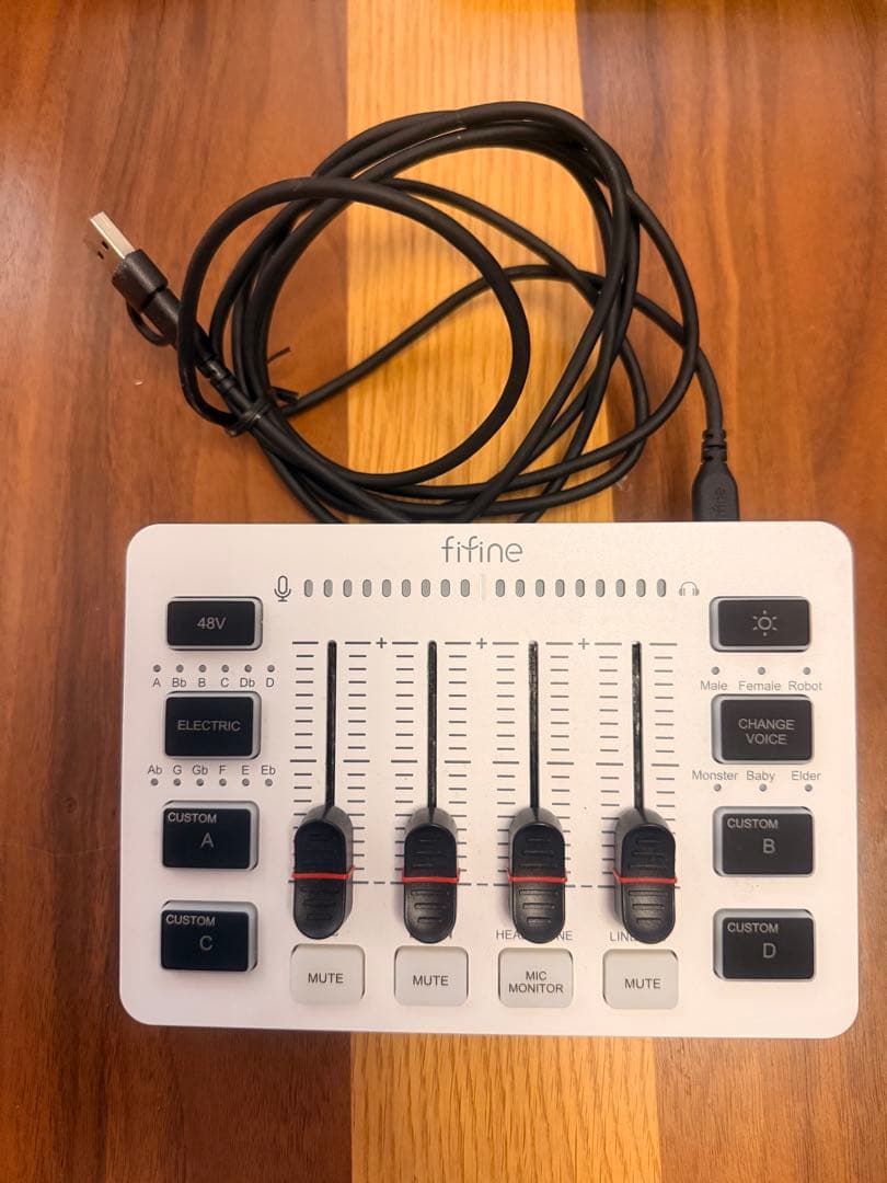 ゲーミングオーディオミキサー FIFINE ゲーミングオーディオミキサー オーディオインターフェース PC