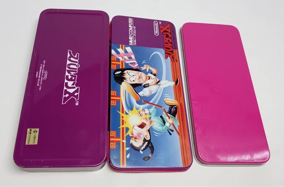 希少 スパルタンX カンペン 缶ペンケース 筆箱 昭和 レトロ ファミコン