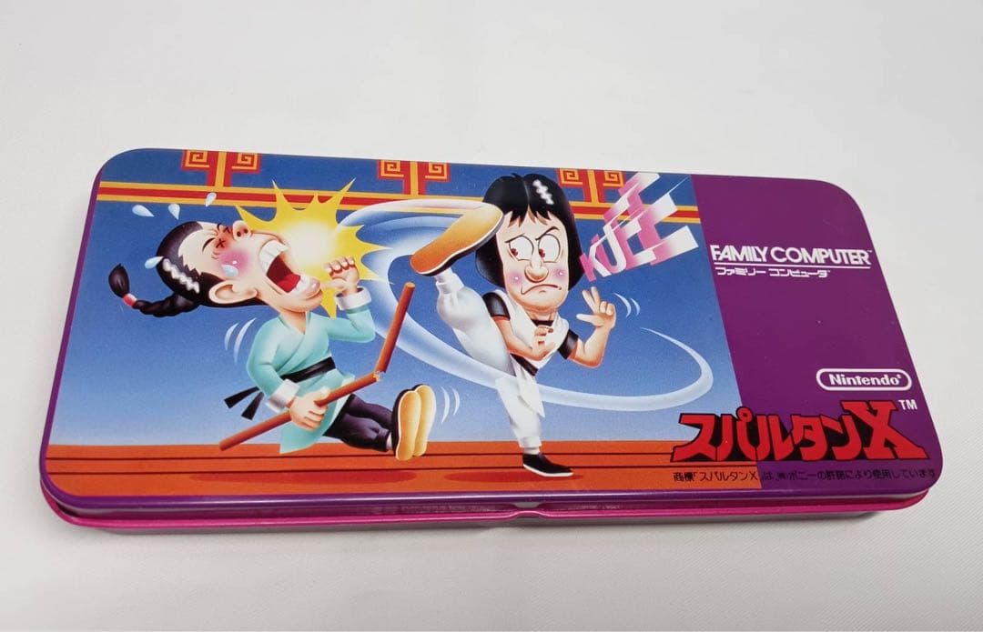 希少 スパルタンX カンペン 缶ペンケース 筆箱 昭和 レトロ ファミコン