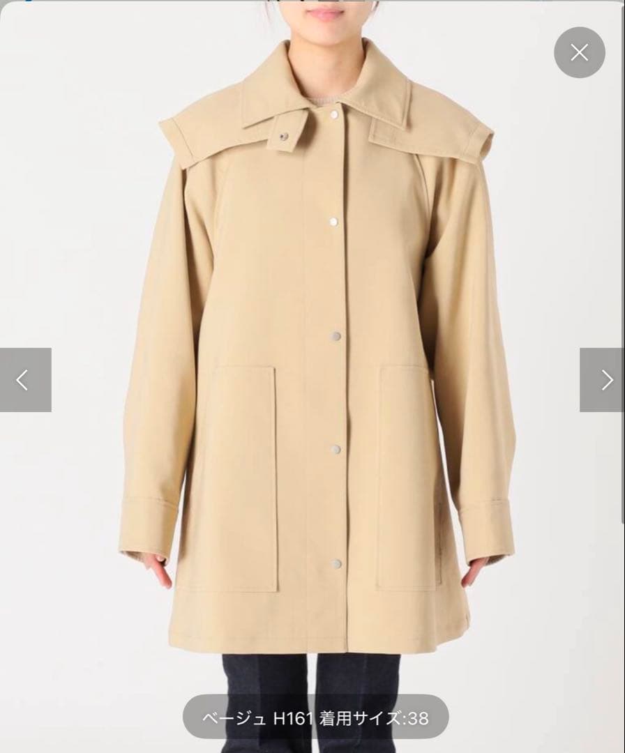 MOM様」IENA ベージュサイズ38 トリプルクロスフードコート - メルカリ