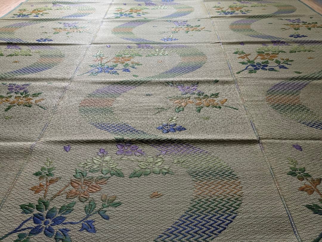 い草ラグ 花ござ 10帖 約435×352cm 夏用 和室用