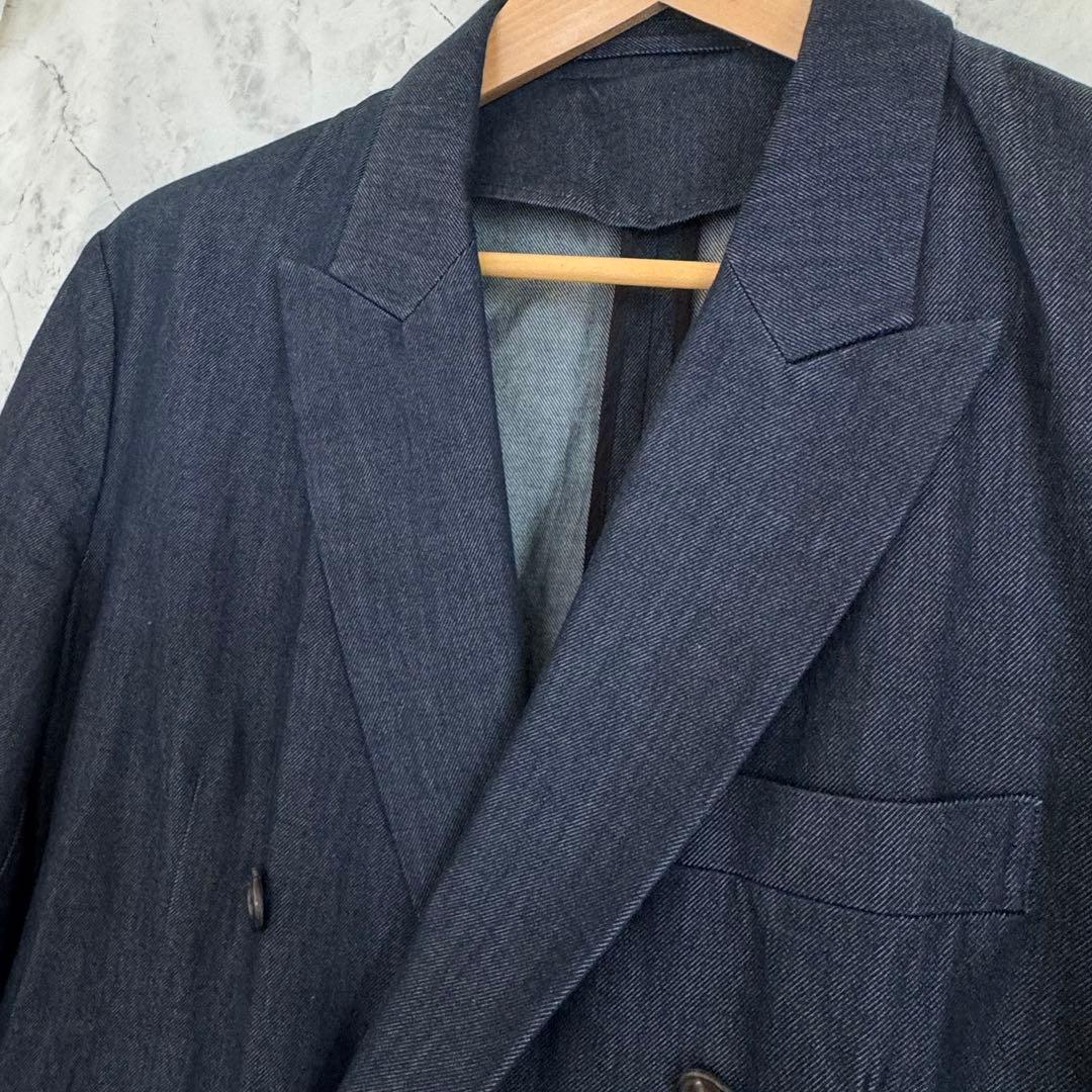 CABaN コットンデニム ダブルブレストジャケット×パンツ セットアップ