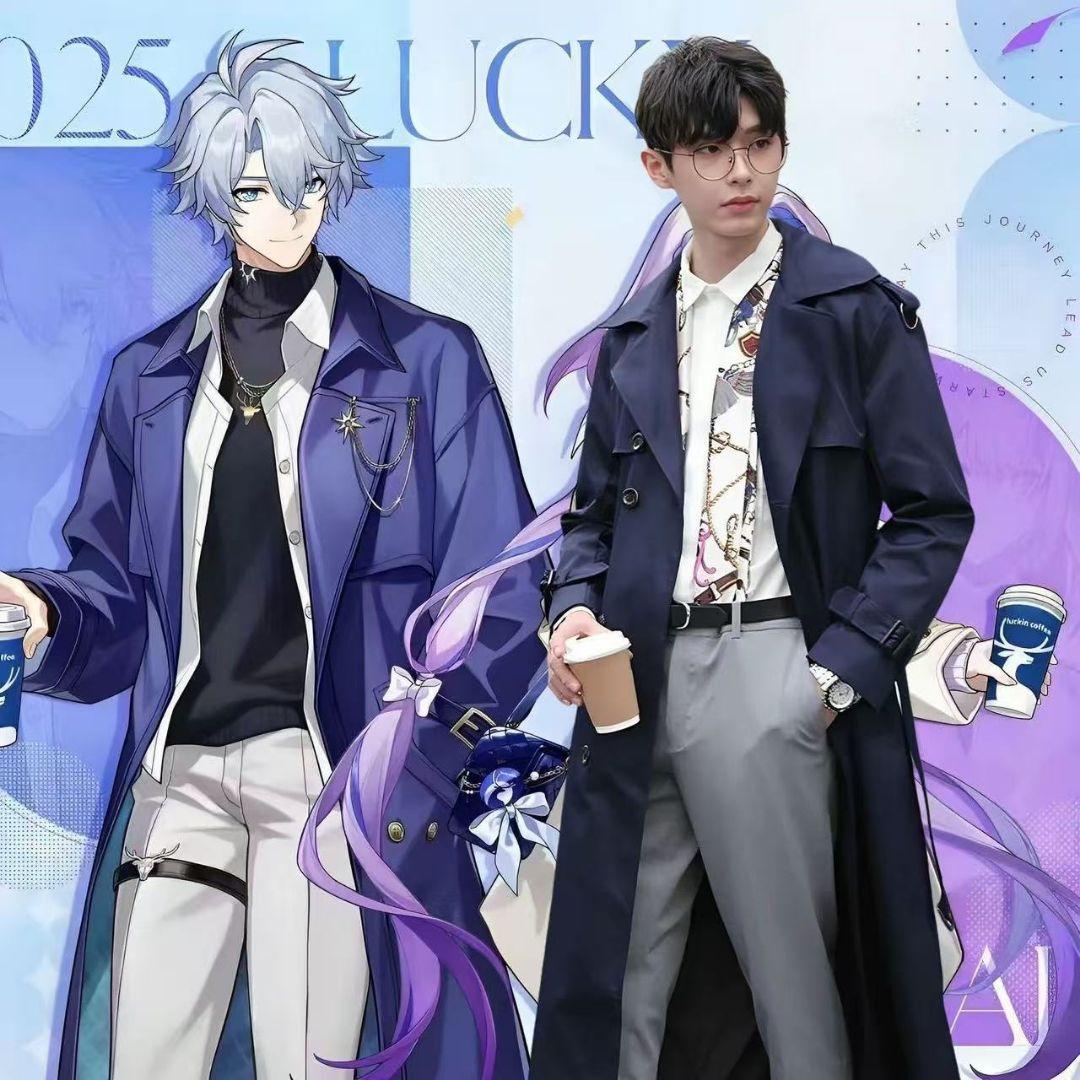 崩壊：スターレイルコラボファイノンロングコート 青い - メルカリ