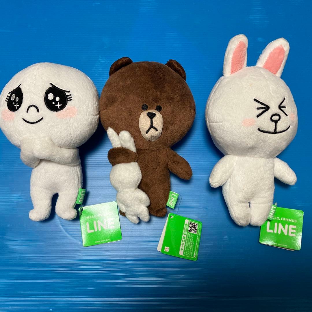 LINE キャラクター ムーン ブラウン コニー ぬいぐるみ - メルカリ