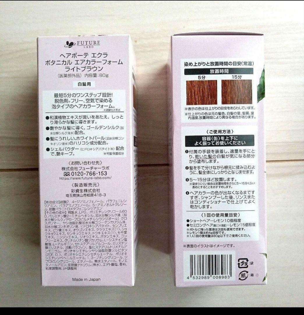 ÉCLAT ヘアカラー ライトブラウン 80g×2本 ＊新品、未使用品＊送料