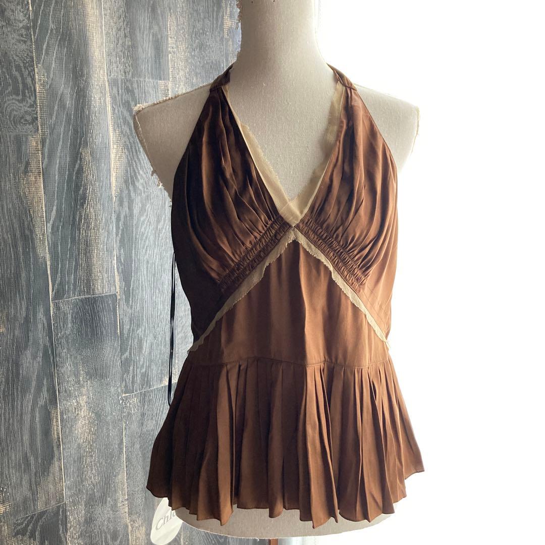 Chloe 新品未使用 キャミソール 定価14万円 ホルターネック フランス製