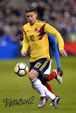 ハメス・ロドリゲス（コロンビア代表）直筆サイン入りフォト　証明書付 世界限定10枚] ハメス・ロドリゲス直筆サイン入りグラフィックアート