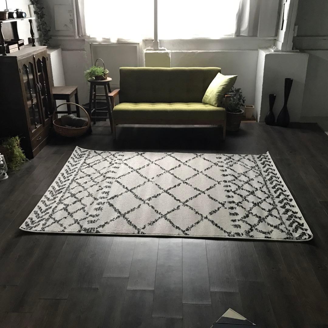 ラグ ラグマット 140x200cm カーペット ウィルトン織 絨毯 ラグ トルコ製 折り畳めるウィルトンラグ RAKKAS グレイズ 140×200cm