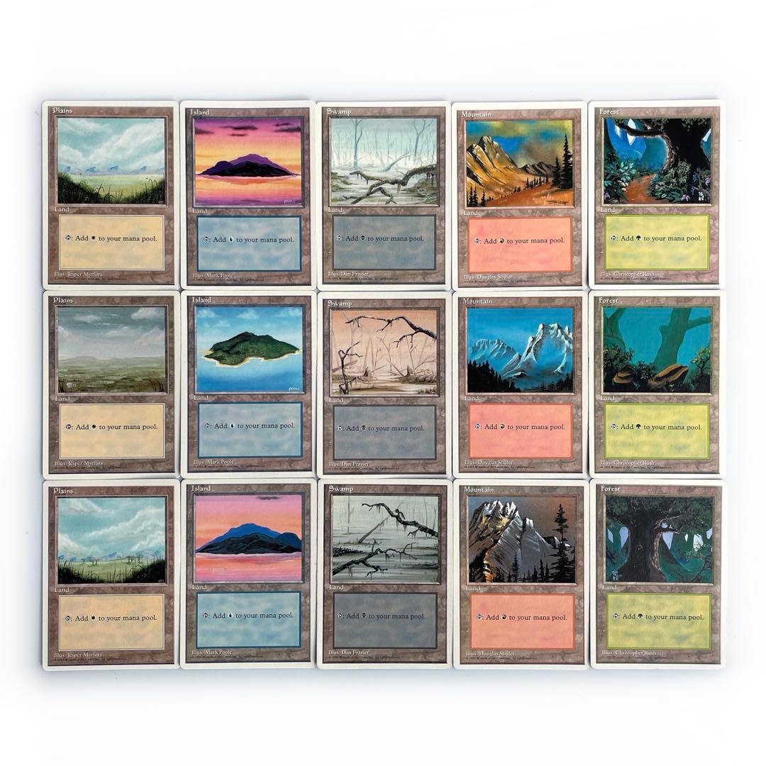 4ED 基本地形 アルターネイト版 英語15種15枚 第4版 コンプ 基本土