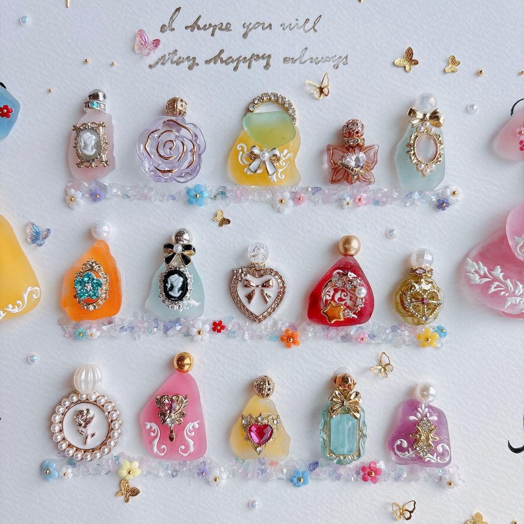 シーグラスアート オシャレ プリンセス 香水 化粧品 フレンチガーリー