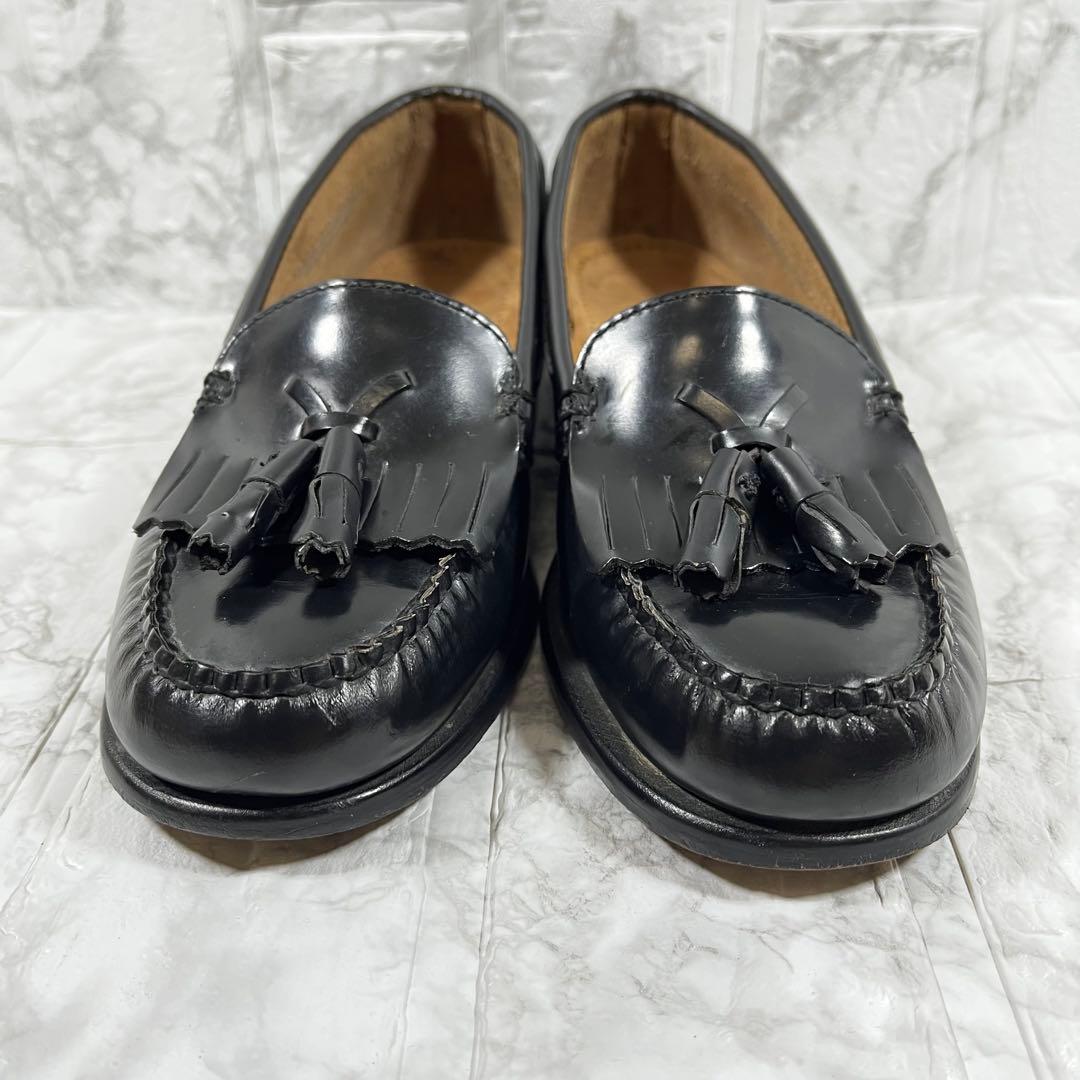 【美品】G.H.BASS タッセルローファー　フリンジ　ブラック　US5.5