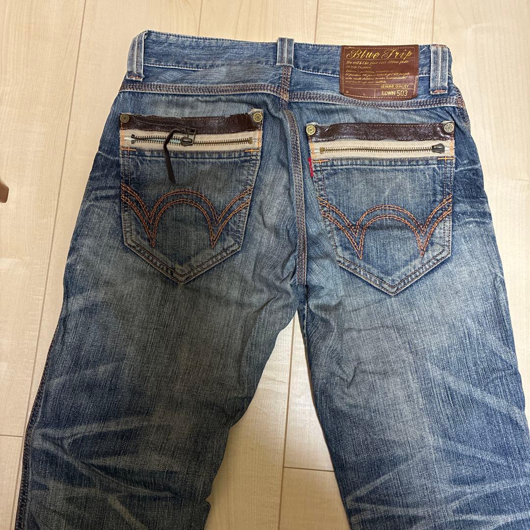 swagストレートデニム スケーター true religion似 - メルカリ